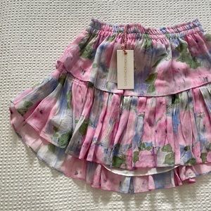 NWT LoveShackFancy | Ruffle Mini Skirt | Blueberry Frosting | XS